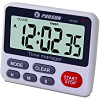 Los mejores  - XREXS Temporizador de Cocina Digital con Función de Reloj- Cronómetro- Pantalla LCD Grande Temporizador de Encimera…